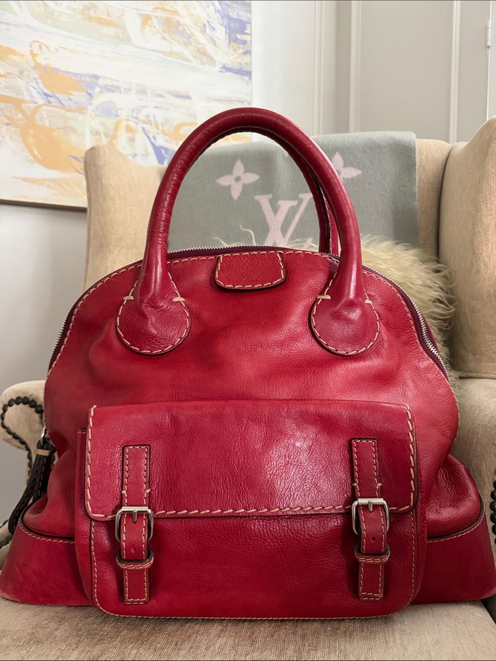 Epic Vintage Chloe Edith in Oxblood Red. Stunner!